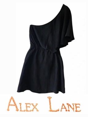 ALEX LANE INTERMIX 100% Silk One Shoulder Dress